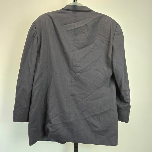 Giorgio Armani Wool Blazer Suit Jacket Black Two Button Mens Classic 41S - Picture 4 of 7